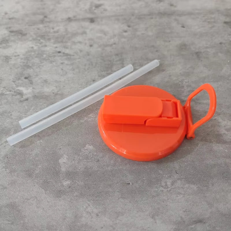 Portable Soda Can Lid and Silicone Straw Soda Can Lid Reusable Suitable for Canned Beverages Beer Juice 1Pcs with 2 Straws