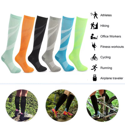 Varicose Veins Socks Compression Stockings Nurse Sports Cycling Socks for Diabetics Running Gift for Men Diabetes Nature Hiking