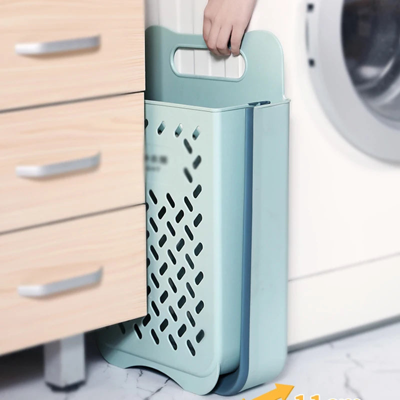 Folding Bathroom Laundry Basket Wall-Mounted Dirty Clothes Storage Basket Household Laundry Bag Laundry Bathroom Organizer