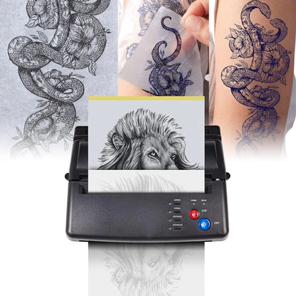 Black Tattoo Transfer Copier Printer Machine Thermal Stencil Paper Maker with 20 Free Transfer Paper