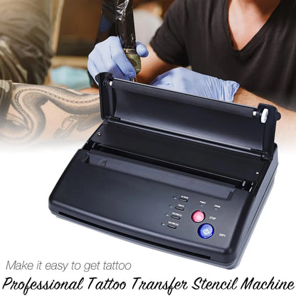 Black Tattoo Transfer Copier Printer Machine Thermal Stencil Paper Maker with 20 Free Transfer Paper