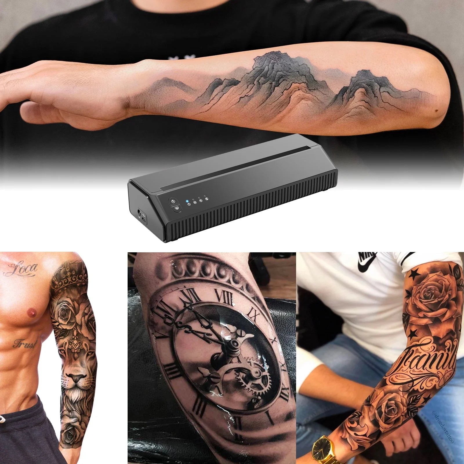 Bluetooth Tattoo Stencil Maker Tattoo Transfer Thermal Printer Machine with 10 Transfer Paper